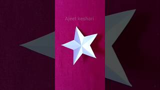 How to make a 3D paper star  Easy origami stars for beginners making  DIYPaper Crafts [upl. by Golightly364]