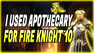 APOTHECARY IN FIRE KNIGHT 10 HARD TEST SERVER RAID SHADOW LEGENDS [upl. by Odama]