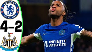 Chelsea vs Newcastle 42  All Goals and Highlights  2024 🔥 STERLING [upl. by Naus]