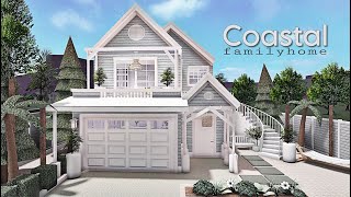 BLOXBURG Two Story Coastal Family Home  speedbuild  tour ♡ [upl. by Frazier]