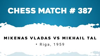 Mikenas Vladas vs Mikhail Tal • Riga 1959 [upl. by Ahsinauq467]