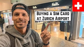 Buying a Sim Card for Switzerland at Zurich Airport [upl. by Clintock]