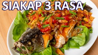 Ikan Siakap 3 Rasa Sedap Macam Restoran Thai [upl. by Wilsey]