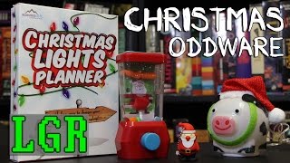 LGR Oddware  Christmas Crap USB Cow Xmas Lights Planner etc [upl. by Ziom]