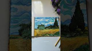 Wheat Field with Cypresses painting  Acrylic painting  vangogh acrylicpainting painting artist [upl. by Mirabelle68]