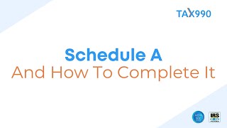 Form 990 Schedule A And How To Complete It With Tax990com [upl. by Oster]