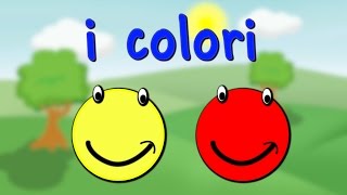 I colori in italiano per bambini  Impara litaliano  Aprenda italiano [upl. by Alue254]