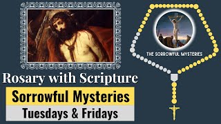 Rosary with Scripture  Sorrowful Mysteries Tuesdays amp Fridays Scriptural Rosary  Virtual Rosary [upl. by Goddart338]