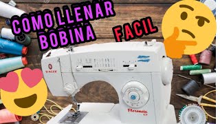 como llenar bobina maquina de coser DIY SINGER FLORENCIA 69 [upl. by Olrac]