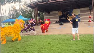 University High School Lion dance at Avalon park Moon festival [upl. by Nelak]