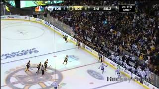 Patrice Bergeron ties the game with 50s left in game 7  May 13 2013 [upl. by Adnohsat]