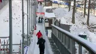 Bobsled  Crash Brazilian Bobsleigh Women during WC Winterberg 2011 [upl. by Harsho]