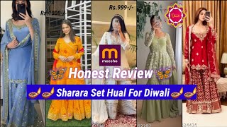 quotMeesho Sharara Set Haul Diwali Festival Fashion Traditional Wearquot🪔🎇 [upl. by Eirehs]