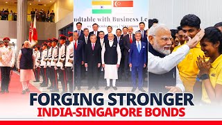 PM Modis Singapore visit Powering partnerships and progress [upl. by Dermott]