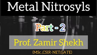 Metal Nitrosyl Complexes Part II Bonding Different Modes IR Spectroscopy of MNO  EAN [upl. by Marquis199]