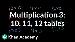 Multiplication 3 101112 times tables  Multiplication and division  Arithmetic  Khan Academy [upl. by Mann]