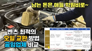 최적의 벤츠 엔진오일 교환 SK Mann 유진상사 쿠팡 애프터마켓 공임나라 [upl. by Marron]