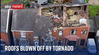 Storm Gerrit Roofs blown off as tornado hits Greater Manchester [upl. by Fortin]