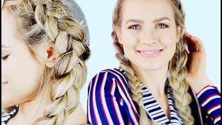 How To Dutch Braid for Beginners hair tutorial  KayleyMelissa [upl. by Crooks]