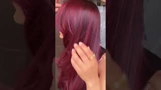 burgundy hair colouring global global full hair colouring [upl. by Alvera501]