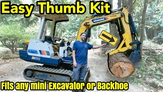 DIY Manual thumb kit for any smaller backhoe or excavator [upl. by Cortney]