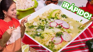 POZOLE VERDE CON POLLO RECETA MEGA FÁCIL PARA NAVIDAD  La Cooquette [upl. by Lenna]