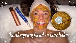 ASMR Facial on Kate Baker  Thanksgiving Floral Jelly Mask  Skinpen Microneedling amp Herbal Steam [upl. by Nere]