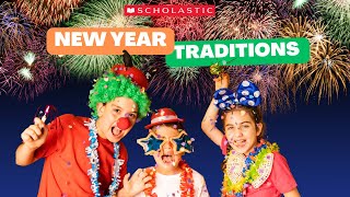 New Year Traditions Around the World  Video for Kids [upl. by Dnalrag466]