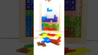 Playing real Tetris board game tetris gameplay puzzle shorts [upl. by Enelram98]