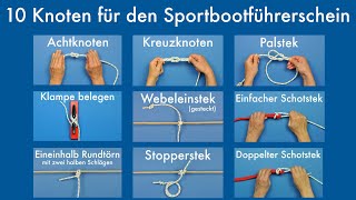 10 Knoten für den Sportbootführerschein  SBF Binnen und See [upl. by Elyagiba]