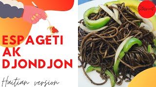 How to make Mushroom pastaSpaghetti aux champignonsDJONDJONfood stessout haitiancreator recipe [upl. by Strenta]