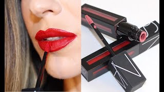 New NARS Powermatte Lip Pigment Liquid Lipstick SWATCHES amp Full Review [upl. by Atnovart]