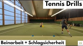 Tennis Übungen  2 Drills für die Beinarbeit und Schlagsicherheit  Tennis Mastery [upl. by Maharva]