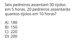 QUESTÃO DE REGRA DE TRÊS IMPERDÍVEL EM PROVA POUCOS CONSEGUEM RESOLVER [upl. by Greenebaum]