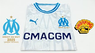 OM maillot concept quotlégendequot 2025 player version Unboxing  ASMR [upl. by Leontina676]