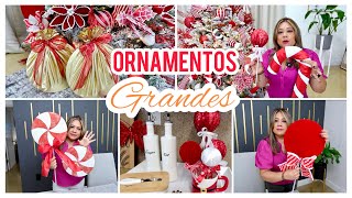 DIY COMO HACER ORNAMENTOS GRANDE PARA EL ARBOL 🎄 ESFERAS DULCES [upl. by Nimocks]