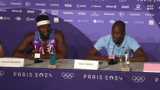 LETSILE TEBOGO BEATS NOAH LYLES COVID FOR 200M OLYMPIC GOLD BEDNAREK SILVER  PRESS CONFERENCE [upl. by Aiciruam]