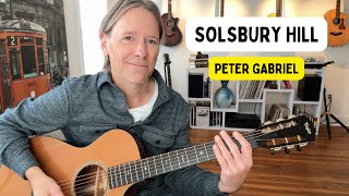 How to play quotSolsbury Hillquot by Peter Gabriel acoustic guitar lesson [upl. by Nelleoj406]