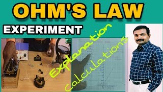 OHMs law experiment in English [upl. by Enayr]