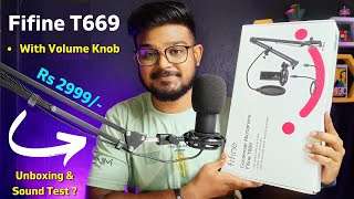 Fifine T669 USB Condenser Microphone Unboxing amp Review  With Complete Setup Guide in Hindi  Fifine [upl. by Suqram]