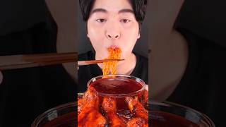 ASMR MUKBANG SPICY NOODLES amp CHICKEN [upl. by Delano409]