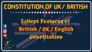 Salient Features Of BritishUK Constitution  English Constitution  Law Wits [upl. by Adnilam]