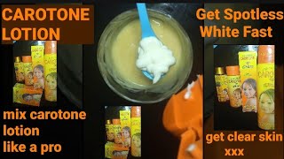 Carotone  How To Mix Carotone Cream  How To Mix A Strong Whitening Lotion [upl. by Samtsirhc]