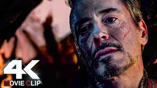 Iron Man Death Scene 4k 60fps  Avengers Endgame  Movie Clip  ironman avengersendgame [upl. by Gytle]