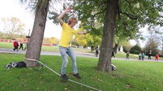 SlacklineTutorial Standing and Walking [upl. by Tisbee]