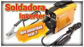 Soldadora INVERTER  que POLARIDAD usar   electrodos 6013 [upl. by Ferreby668]