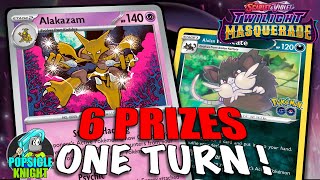 ALAKAZAM  Move Damage Counters Around KO Multiple Targets Get All Prizes  TWILIGHT MASQUERADE [upl. by Nortad424]