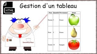 HTML  07  Tableaux en HTML [upl. by Olenolin740]