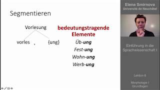 Einführung in die Sprachwissenschaft Thema 8  Morphologie [upl. by Terhune755]