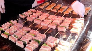 YAKITORI  Chicken skewers  Japanese Street Food  Kyoto Japan [upl. by Akeenahs109]